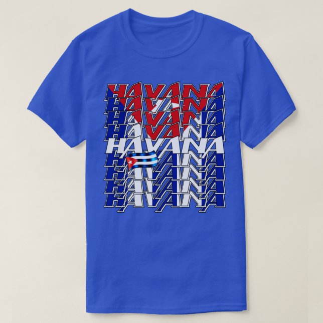 Havanna Kuba Flagga 3 T Shirt (Design framsida)