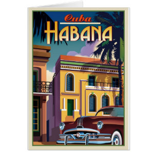 Havanna Kuba Hälsningskort