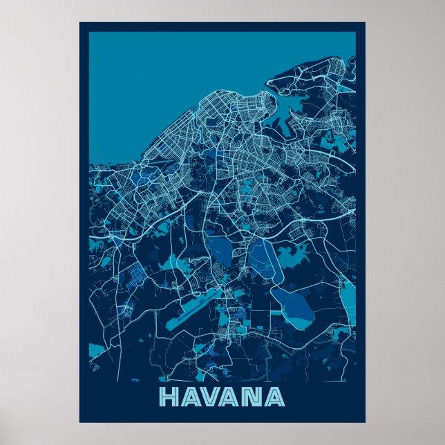 Havanna - Kuba Peace City Karta Poster (Framsidan)