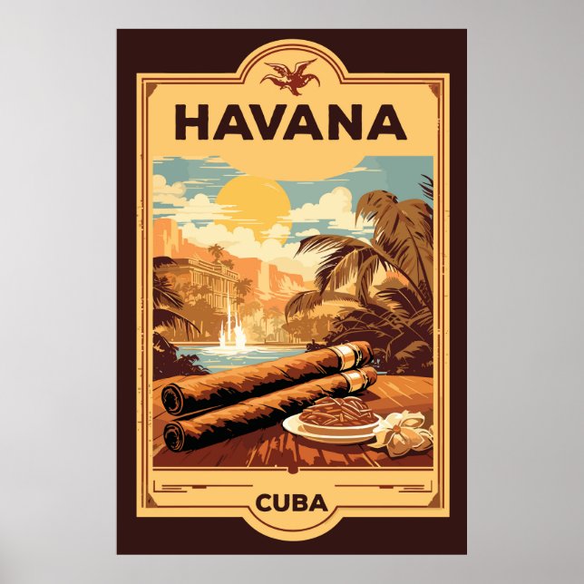 Havanna, Kuba, Travel Ad Poster (Framsidan)