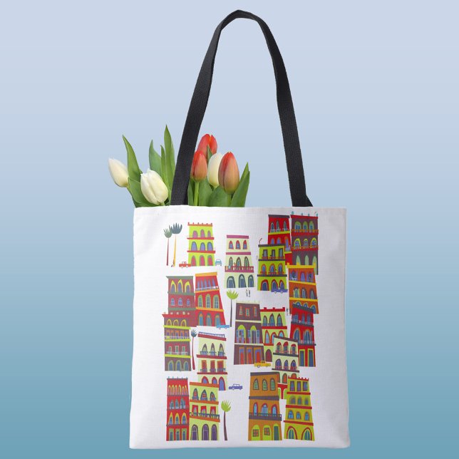 Havanna Kuba Tygkasse (Havana Cuba art tote bag)