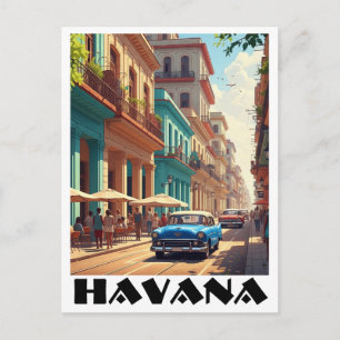 Havanna Kuba Vintage bil Vykort