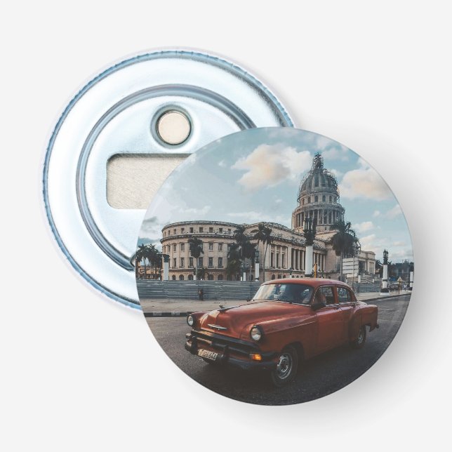 Havanna Kuba Vintage Klassisk Bil  Flasköppnare (Framsidan)