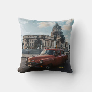 Havanna Kuba Vintage Klassisk Bil Kudde