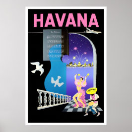 Havanna Kuba vintage resor poster