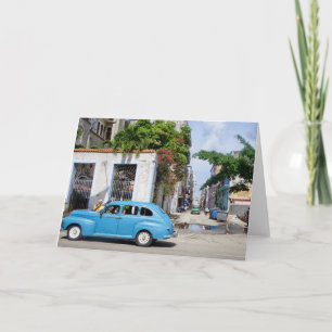 Havanna Kuba Vintage Taxi, notecard Kort