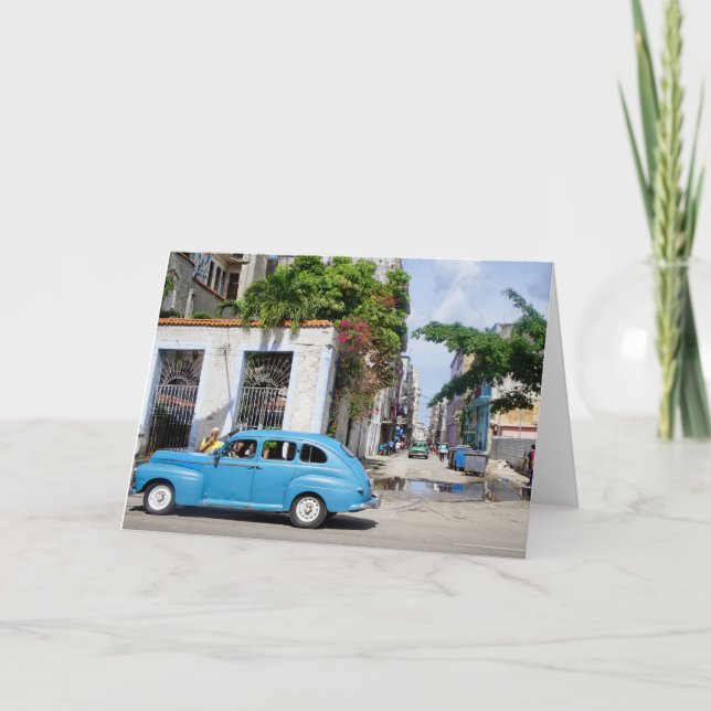 Havanna Kuba Vintage Taxi, notecard Kort (Framsida)