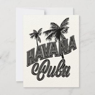Havanna Kuba vintage-typografi konst.