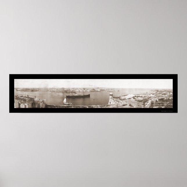 Havanna, Kubas avgångsfoto 1911 Poster (Framsidan)