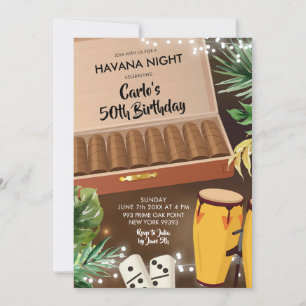 Havanna Nattbeach-inbjudan på födelsedagen Inbjudningar