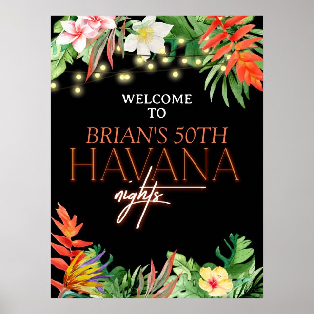 Havanna Nights, Havanna Nights Party, Tropical Poster (Framsidan)