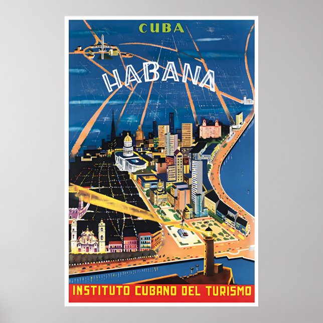 Havanna Resemalmanus Kubansk konst Kuba Tryck (Framsidan)