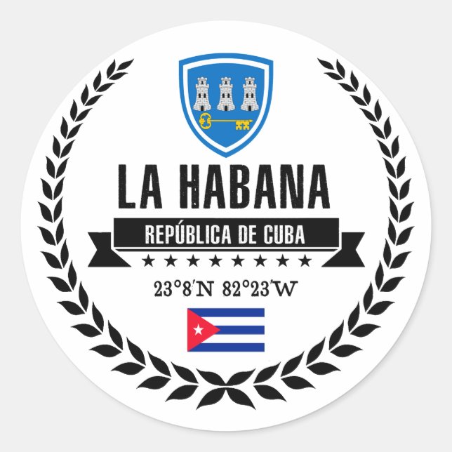 Havanna Runt Klistermärke (Framsida)