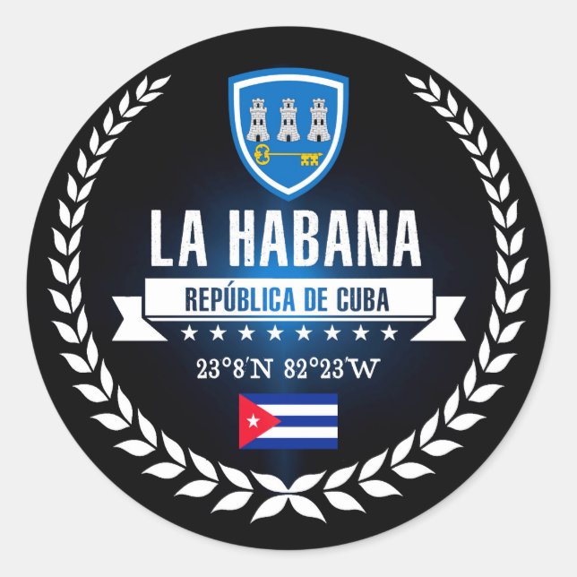 Havanna Runt Klistermärke (Framsida)