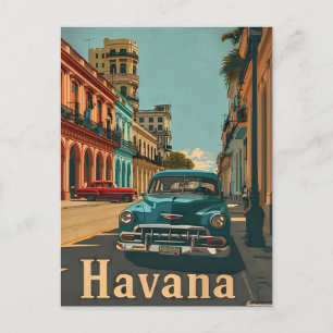 Havanna Vintage Streets: Klassiskt vykort för pers