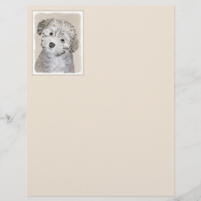 Havansk marionettmålning - Cute Original Hund Art (Framsida)