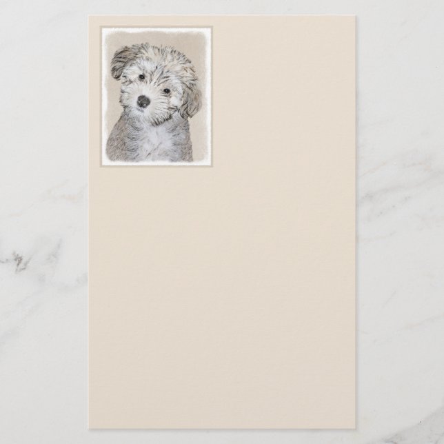 Havansk marionettmålning - Cute Original Hund Art Brevpapper (Framsida)