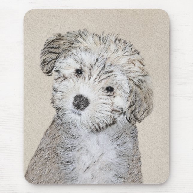 Havansk marionettmålning - Cute Original Hund Art Musmatta (Framsidan)