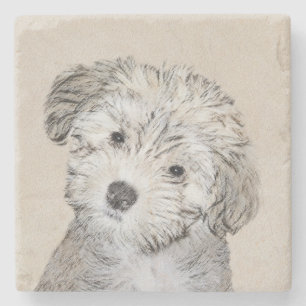 Havansk marionettmålning - Cute Original Hund Art Stenunderlägg