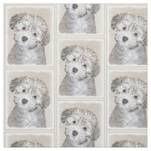 Havansk marionettmålning - Cute Original Hund Art Tyg