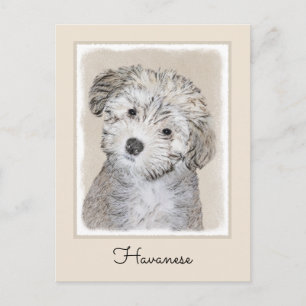 Havansk marionettmålning - Cute Original Hund Art Vykort