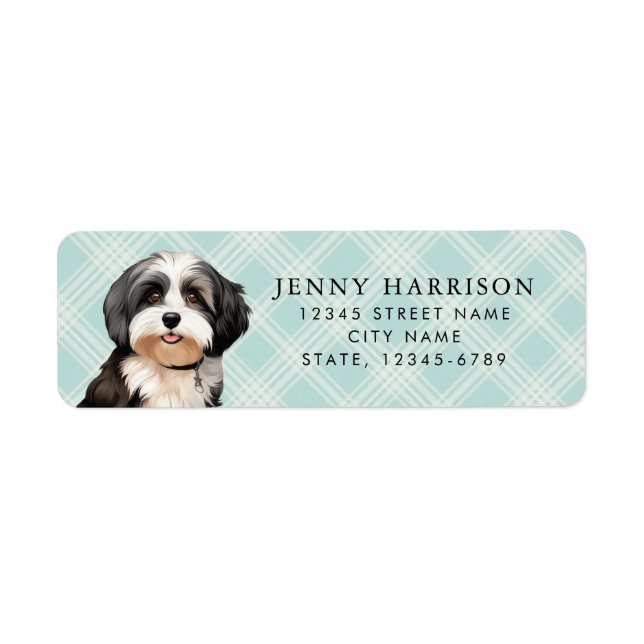 Havanska Hund Returetiketter Returadress Etikett (Framsidan)