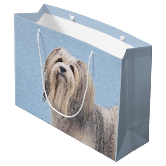 Havanska (Silver) målning - Cute Original Hund Art (Baksidan Vinklad)