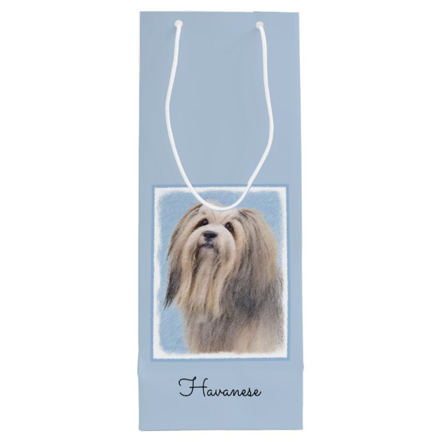 Havanska (Silver) målning - Cute Original Hund Art (Baksidan)