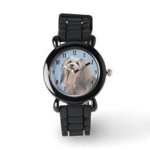 Havanska (Silver) målning - Cute Original Hund Art Armbandsur