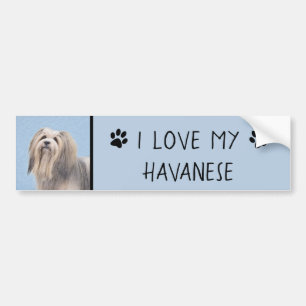 Havanska (Silver) målning - Cute Original Hund Art Bildekal