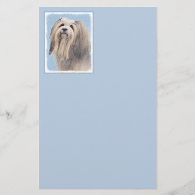 Havanska (Silver) målning - Cute Original Hund Art Brevpapper (Framsida)