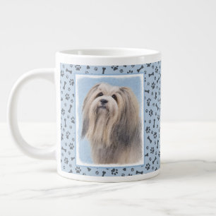 Havanska (Silver) målning - Cute Original Hund Art Jumbo Mugg