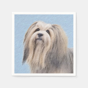Havanska (Silver) målning - Cute Original Hund Art Pappersservett