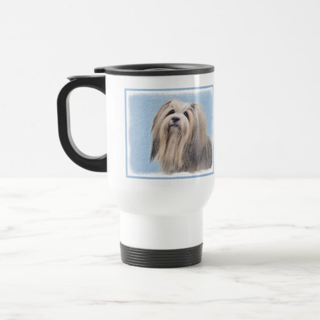 Havanska (Silver) målning - Cute Original Hund Art Resemugg (Vänster)