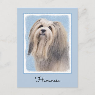 Havanska (Silver) målning - Cute Original Hund Art Vykort