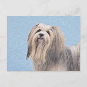 Havanska (Silver) målning - Cute Original Hund Art Vykort