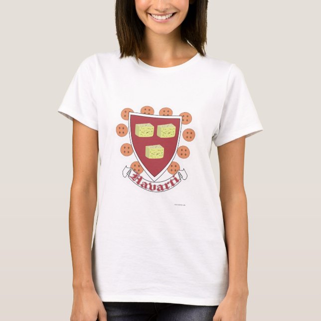 Havarti Universiteten Cheesy College Student Motto T Shirt (Framsida)