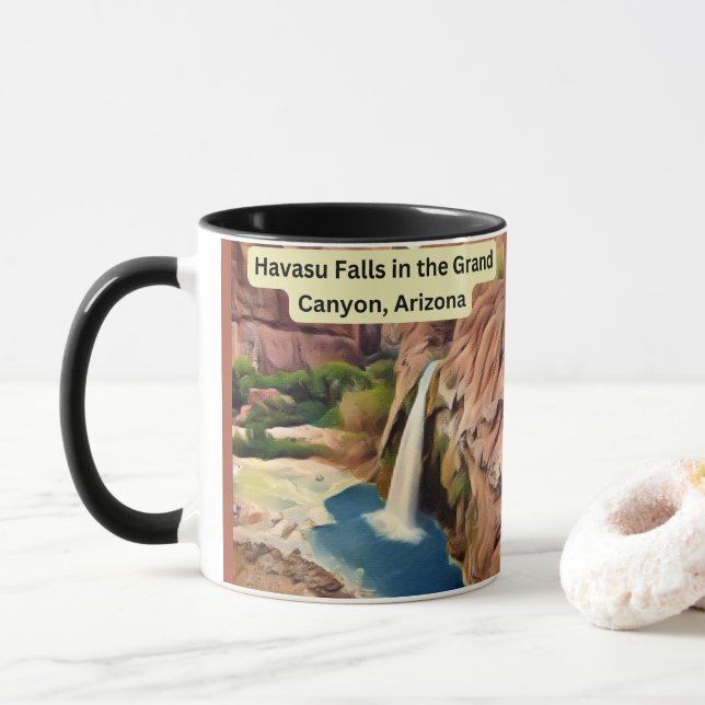 Havasu Falls är ett bedövande vattenfall i Mugg (Med munk)