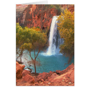 Havasu Falls Waterfall, sydväst Hälsningskort