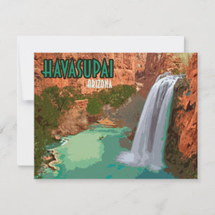 Havasupai indisk reservation Arizona Flat Card
