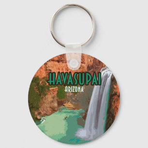 Havasupai indisk reservation Arizona Mooney Falls Nyckelring