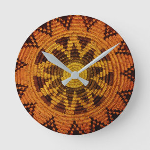 Havasupai indiska Basket Wall Clock Rund Klocka