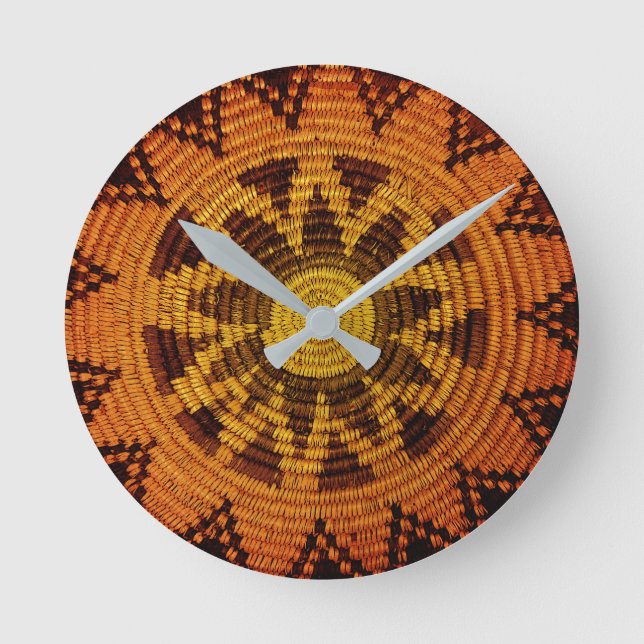 Havasupai indiska Basket Wall Clock Rund Klocka (Framsida)