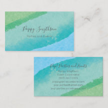 Havblått och grön modern vattenfärg