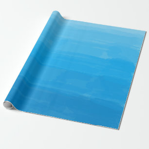 Havblått Ombre som slår in papper Presentpapper