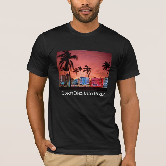 Havdrev - Miami Beach horisontT-tröja T Shirt (Framsida)
