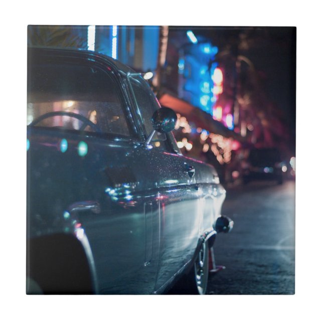 Havdrevvintage car kakelplatta (Framsidan)