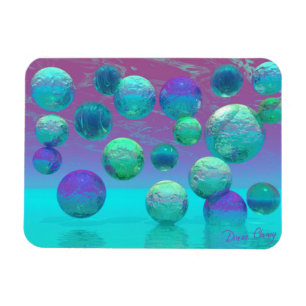 Havdrömmar - Aqua och violett havfantasi Magnet