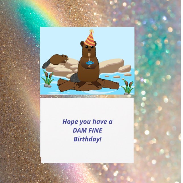 “Have a Dam Fine Birthday” Flat Greeting Card (Skapare uppladdad)
