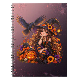 Have a Magical Halloween Cute Witch Anteckningsbok